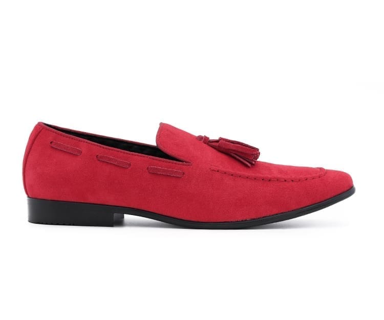 Amali Emperor Men's Velvet Loafers Emperor Red