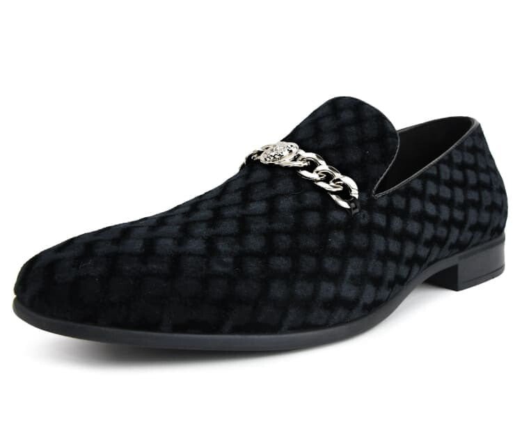 Amali Felix Black Women’s Velvet Smoking Slippers