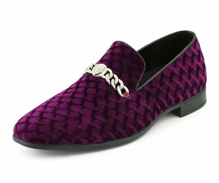 Amali Felix Burgundy Velvet Smoking Slippers