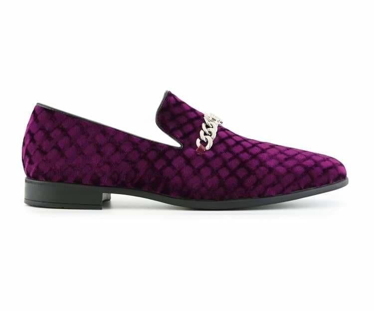 Amali Felix Burgundy Velvet Smoking Slippers