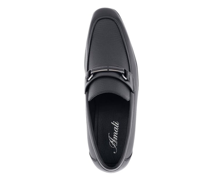 Amali Gerald Black Men’s Slip On Loafers Rubber Sole