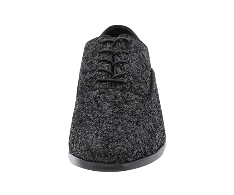 Amali Glamorous Glitter Oxfords Men’s Black Glitter