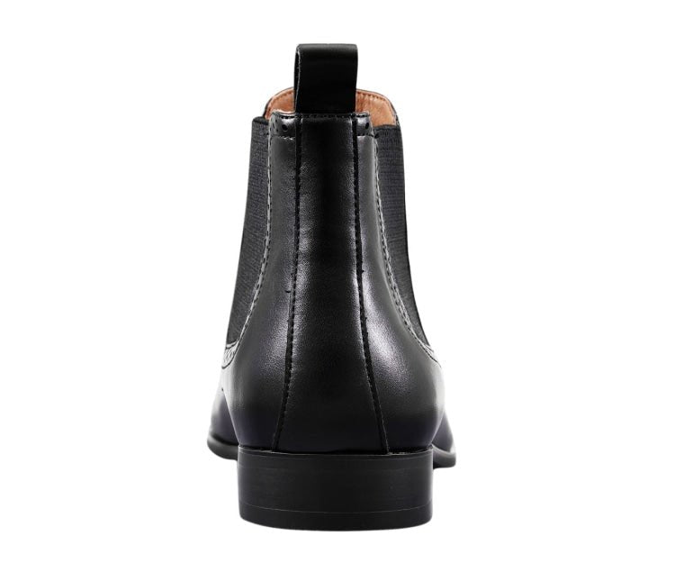 Amali Hayes Black Men’s Wingtip Chelsea Boots Leather
