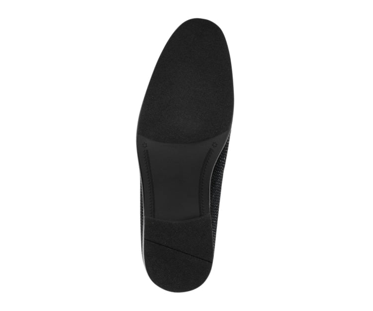 Amali Ivano Luxe Rhinestone Loafers Men’s Velvet Black Silver