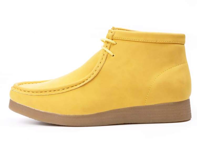 Amali Jason Men's Mustard Yellow Suede British Style Chukka Boots
