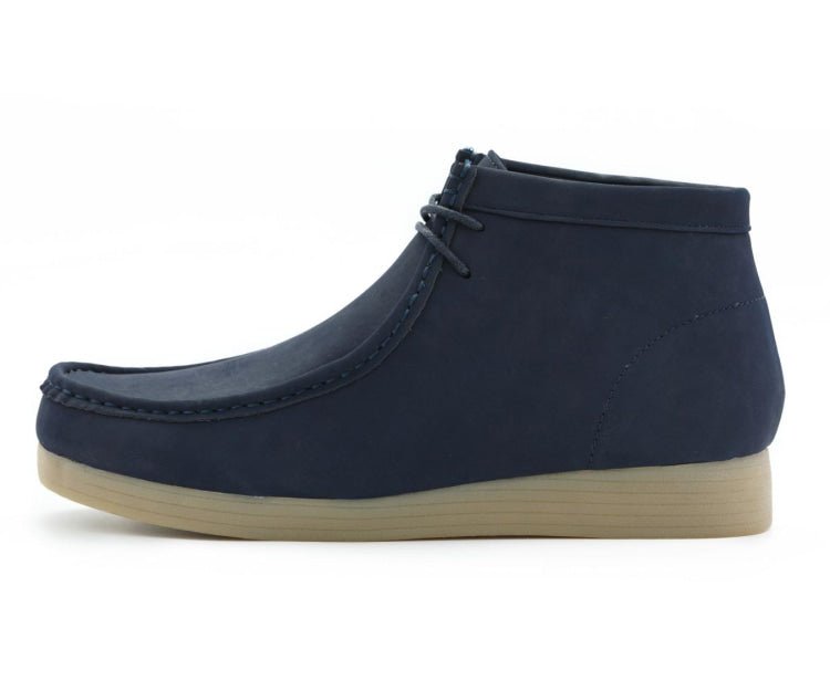 Amali Jason Men's Navy Blue Suede British Style Chukka Boots