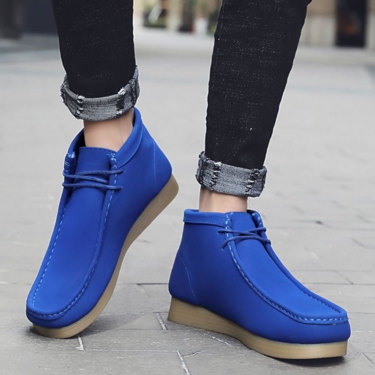 Amali Jason Men's Royal Blue Suede British Style Chukka Boots