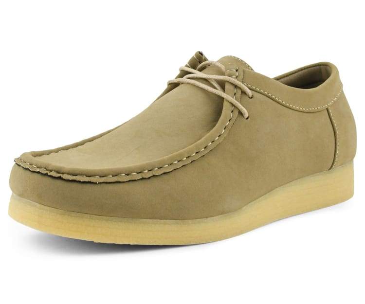 Amali Jason Men's Tan Suede Low Top Oxfords British Style Chukka Boots