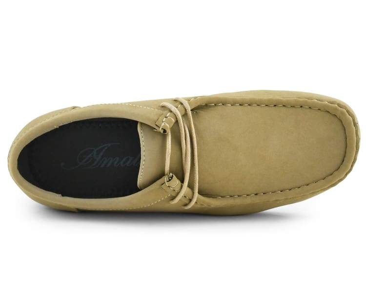 Amali Jason Men's Tan Suede Low Top Oxfords British Style Chukka Boots