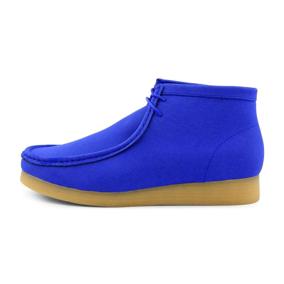 Amali Jason 2 men's royal blue moc-toe chukka boot, side profile view