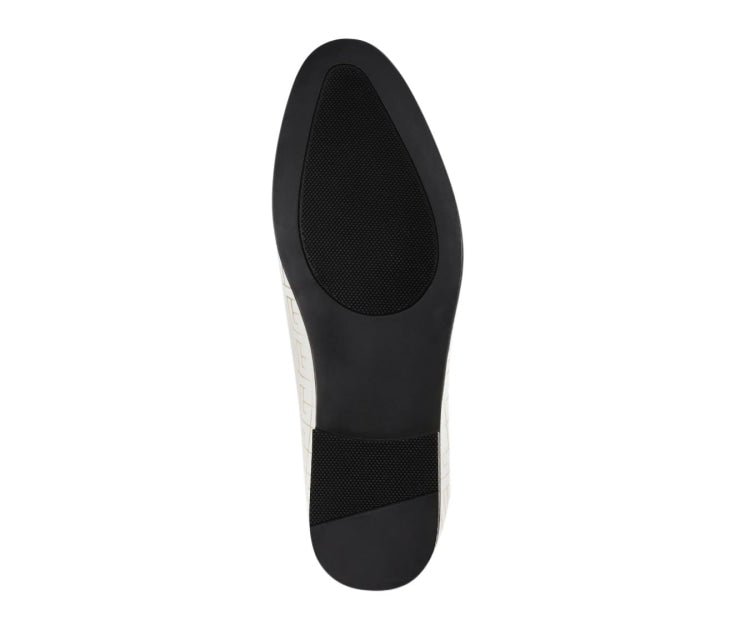 Amali Kazimar Men's Cream and Gold Leather Slip On Loafers