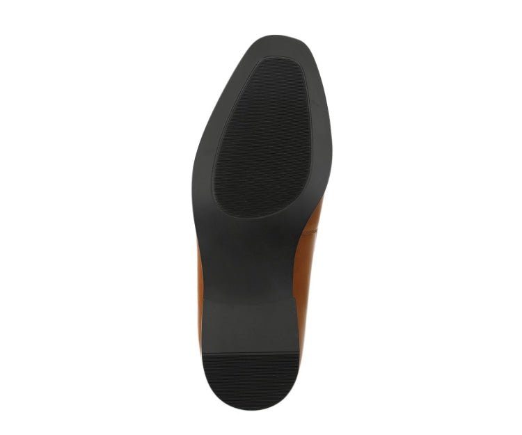 Amali Levi Men’s Cognac and White Leather Luxe Penny Loafers