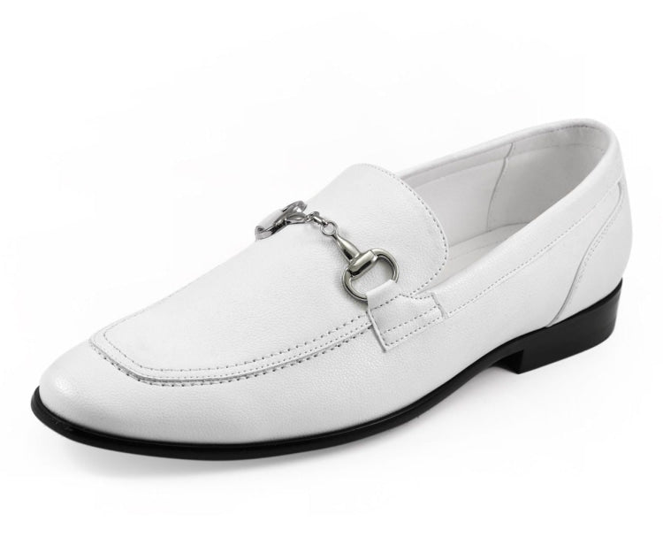 Amali Marco White Men’s Leather Loafers