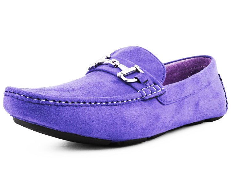 Amali Walken Men's Lavender Purple Suede Elegant Driving Moccasin – Don't Panic Shoes