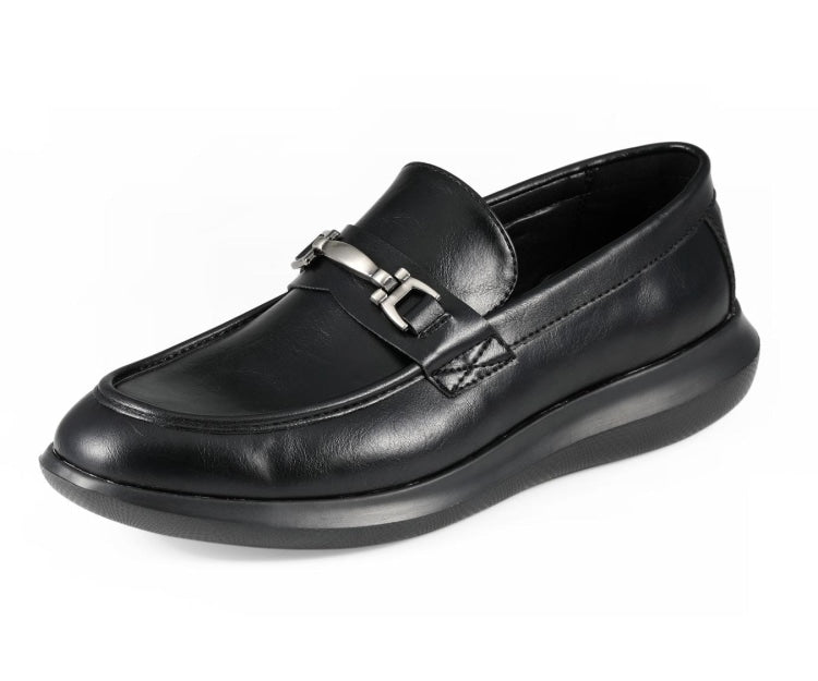 Amali Milo Luxe Black Casual Loafers Men’s Leather