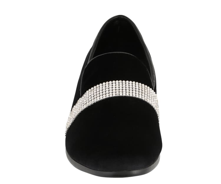 Amali Monarch Regal Noir Velvet Loafers Men’s Black Velvet