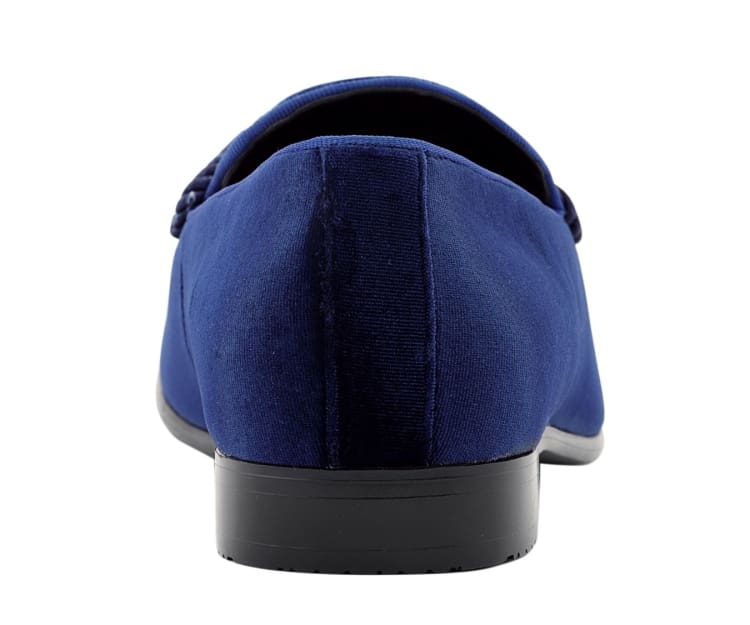 Amali Ornate Velvet Smoking Slippers For Men Black Velvet