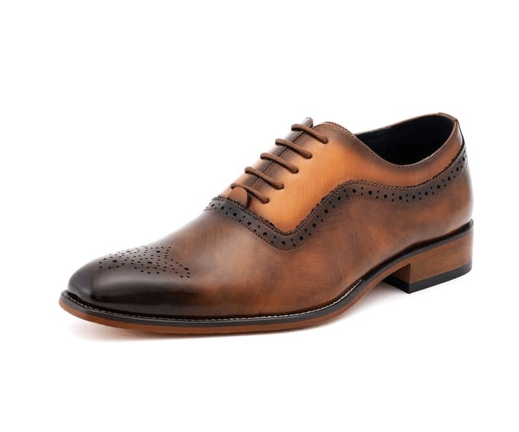 Amali Piedmont Men’s Cap Toe Oxford Black Leather Shoes