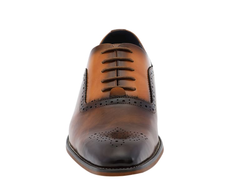 Amali Piedmont Men’s Cap Toe Oxford Black Leather Shoes