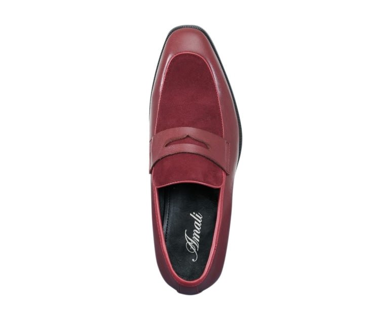 Amali Rian Red Luxe Loafers Men’s Leather