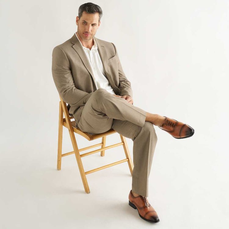 Amali Shoes Conrad Tan Men’s Leather Oxfords