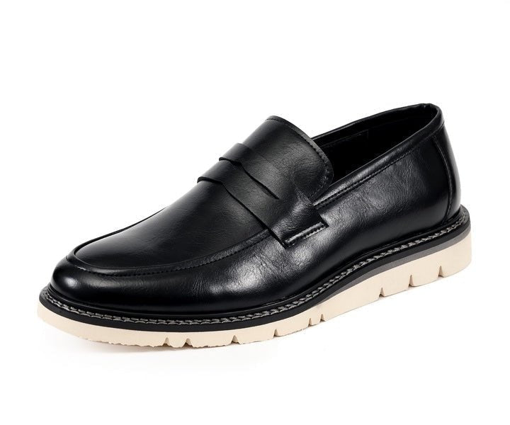 Amali Shoes Hugh Classic Black Penny Loafer Men’s Man Made