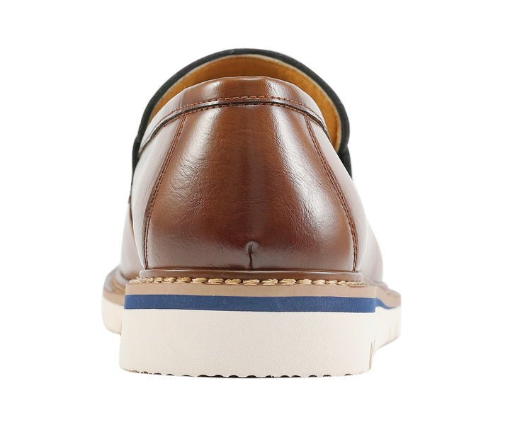 Amali Shoes Hugh Men’s Cognac Penny Loafers Man Made