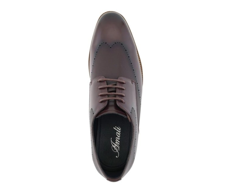 Amali Shoes Luke Wingtip Derby Men’s Brown Leather