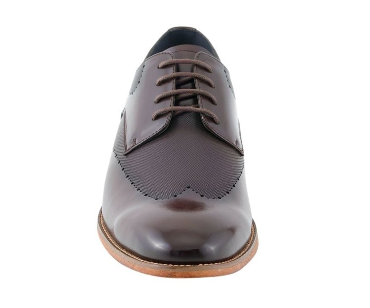 Amali Shoes Luke Wingtip Derby Men’s Brown Leather