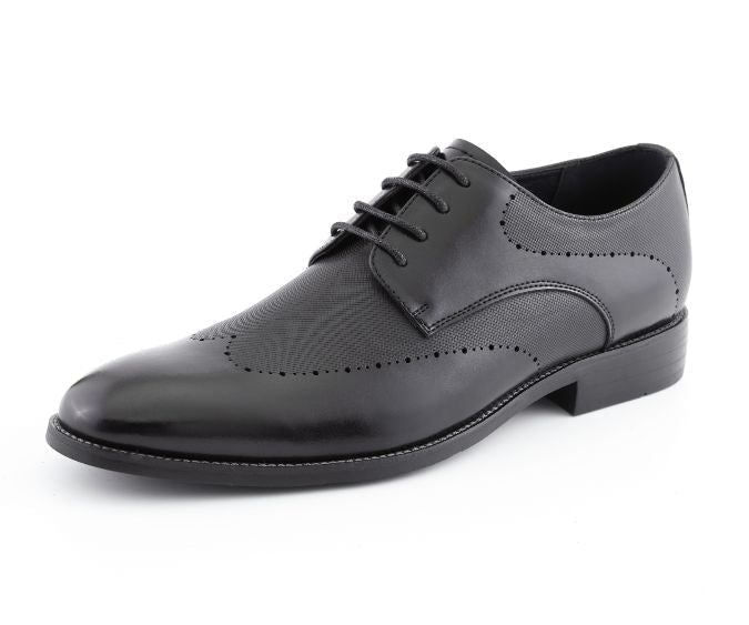Amali Shoes Luke Wingtip Dress Shoes Men’s Leather Black