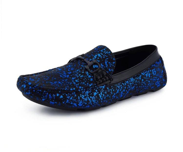 Amali Shoes Monty Luxe Blue Moccasins Men’s
