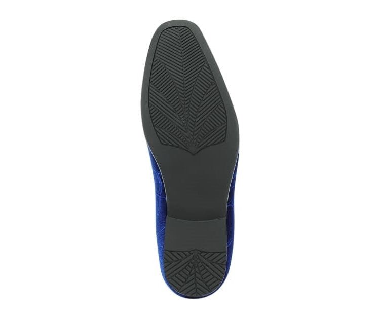 Amali Throne Royal Blue Velvet Loafers Men’s Slip On Loafer Shoes