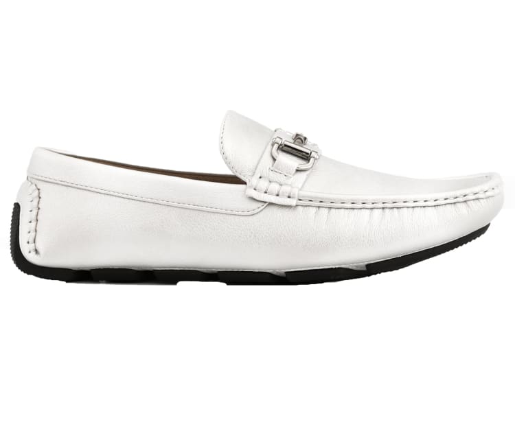 Amali Trentino Luxe Silver Loafers Men’s Casual Moccasins
