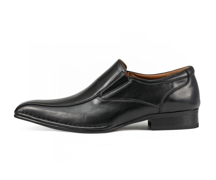 Amali Victor Luxe Moc Toe Loafers Men’s Leather Black