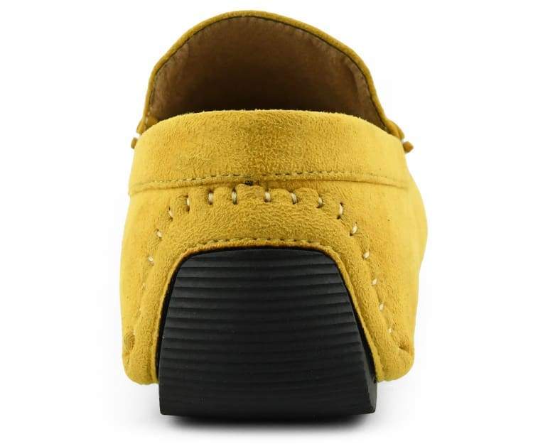 Amali Walken 2 Men's Suede Driving Loafers Mustard Yellow