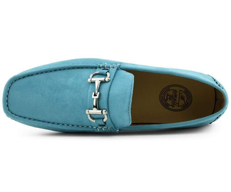 Amali Walken 2 Men’s Turquoise Suede Driving Shoes