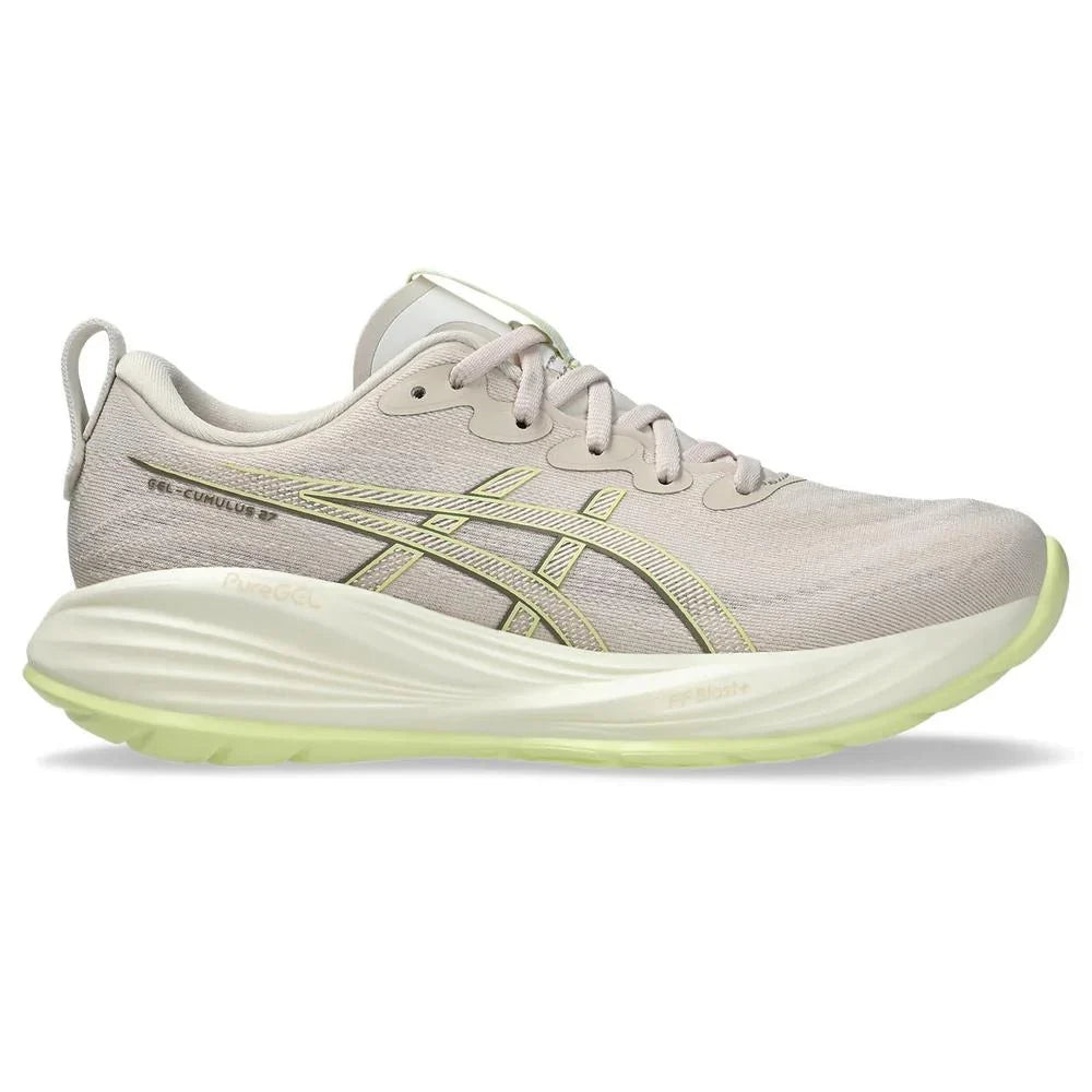 ASICS GEL-CUMULUS 27 Womens Running Shoes — Mineral Beige/Huddle Yellow