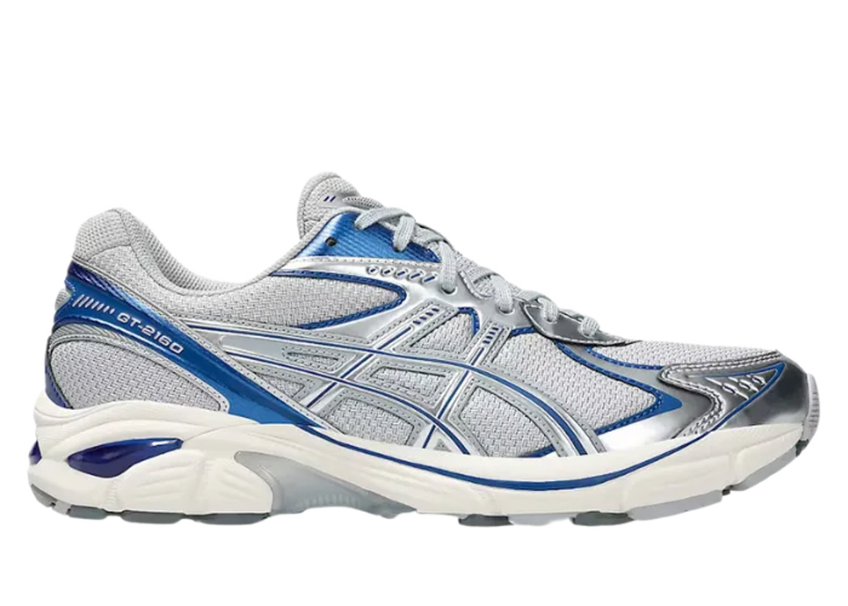 ASICS GT-2160 Mens Sneakers — Piedmont Grey/Deep Marine Mesh Low-Top