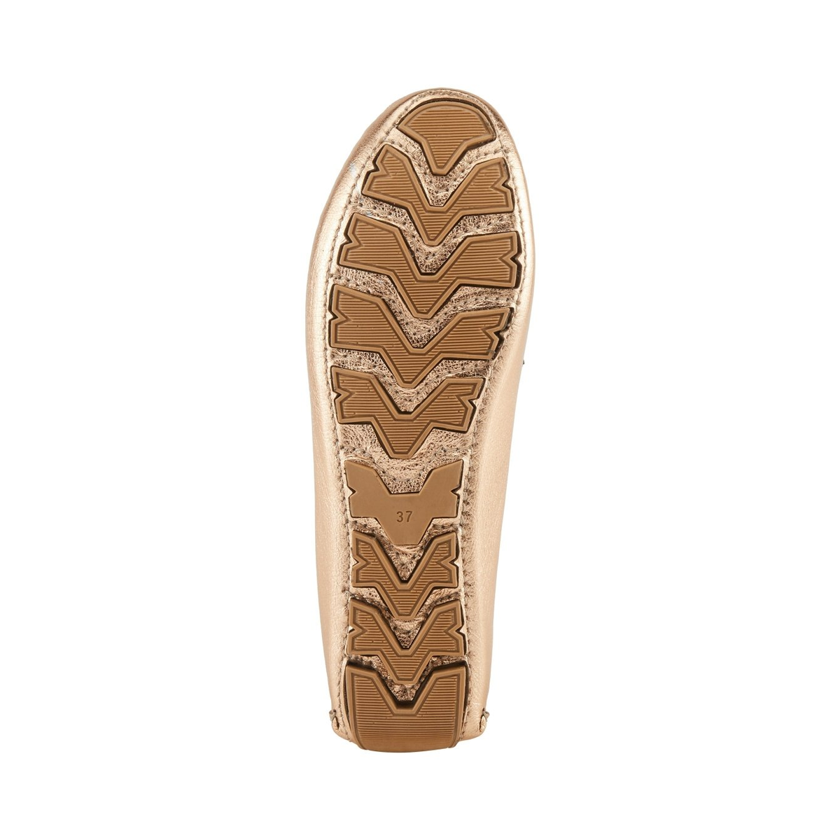 Spring Step Audette penny loafer in Rose Gold, bottom view of outsole