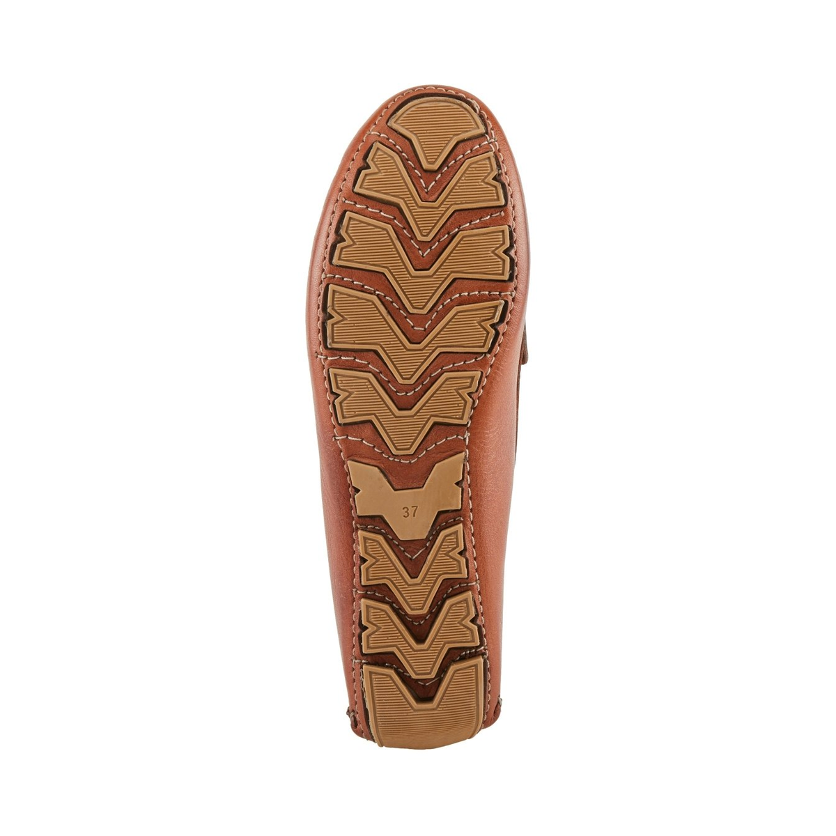 Spring Step Audette penny loafer in Brown, bottom view of outsole