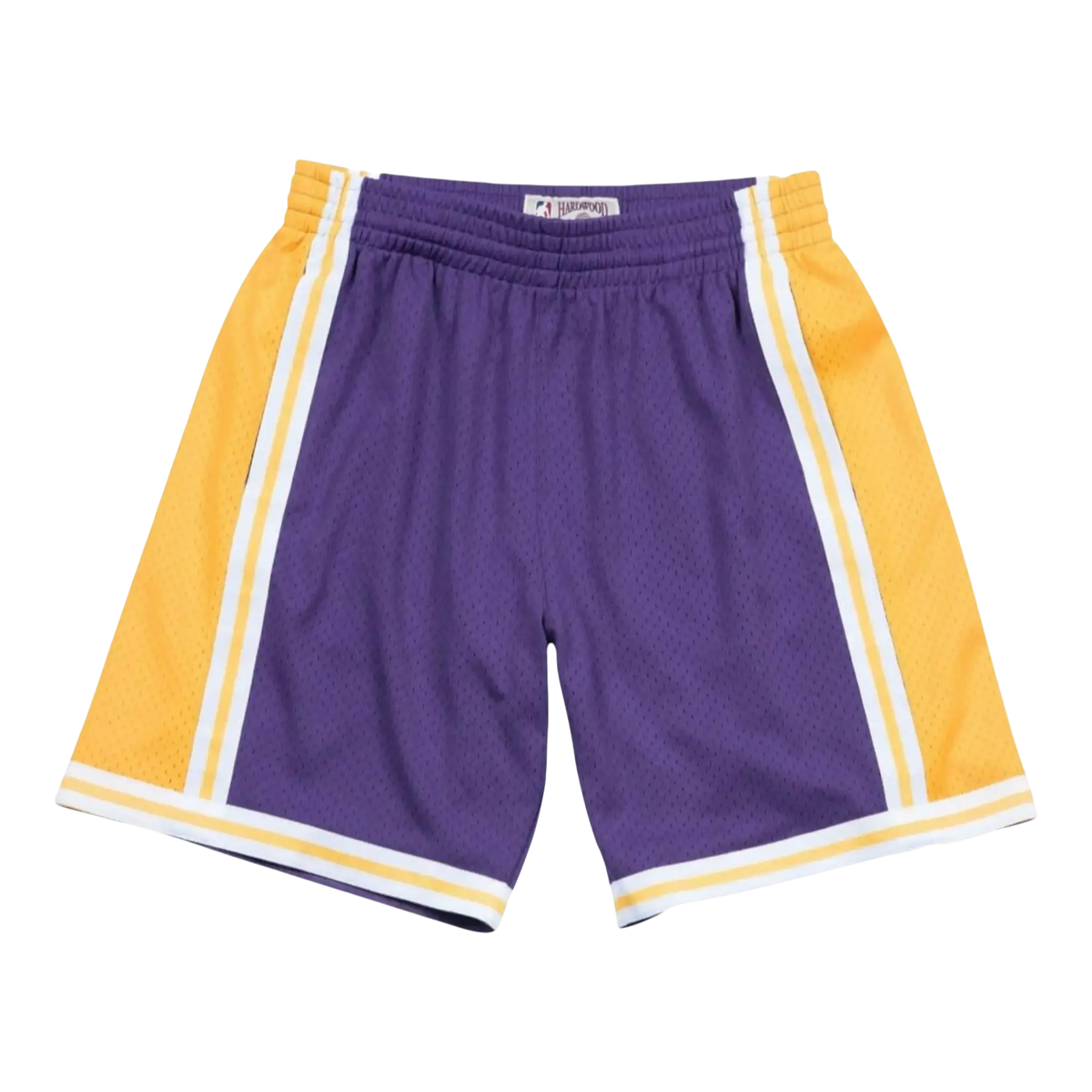 Mitchell & Ness NBA Swingman Los Angeles Lakers Road 1984-85 Men's Shorts — Purple/Yellow