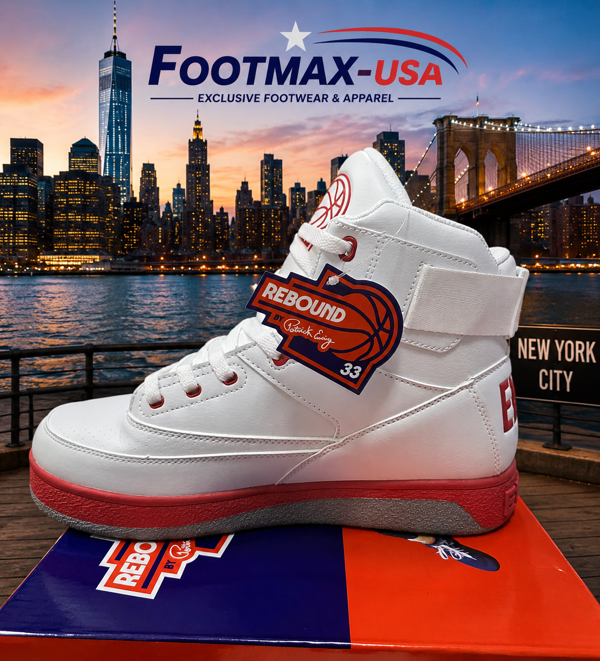 Patrick Ewing 33 Hi-Orion Rebound - 1RBE001-123 (White / Red / Grey) — product view 2
