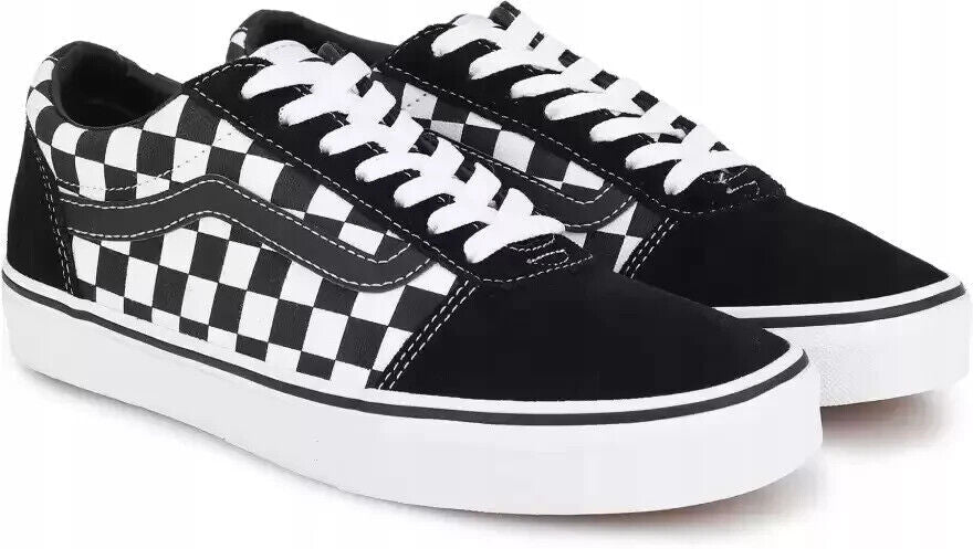 Vans Ward Checkered Men's Sneakers β Black/White Suede