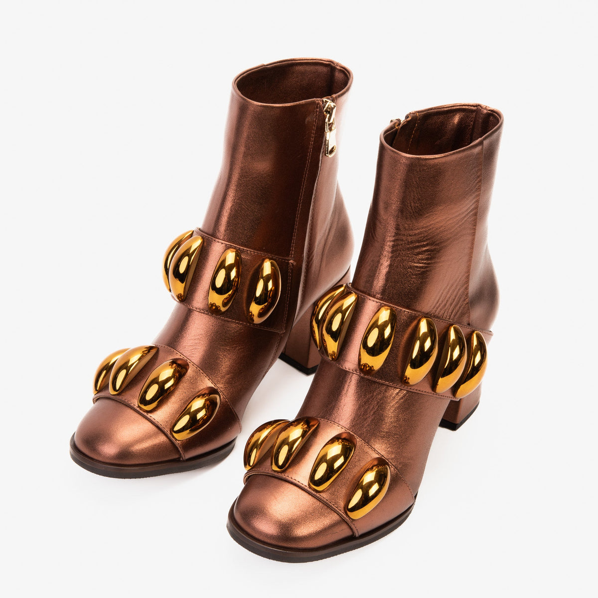 Vinci Leather The Eclipse Rose Gold Leather Women Boot – product view 5