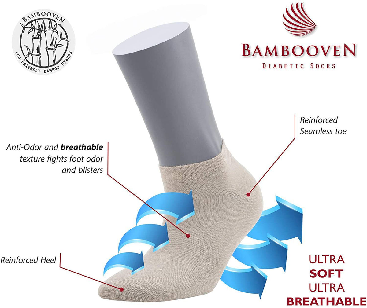 Women’s Bamboo Ankle Socks 6-Pack, Blue, Pink & Magenta