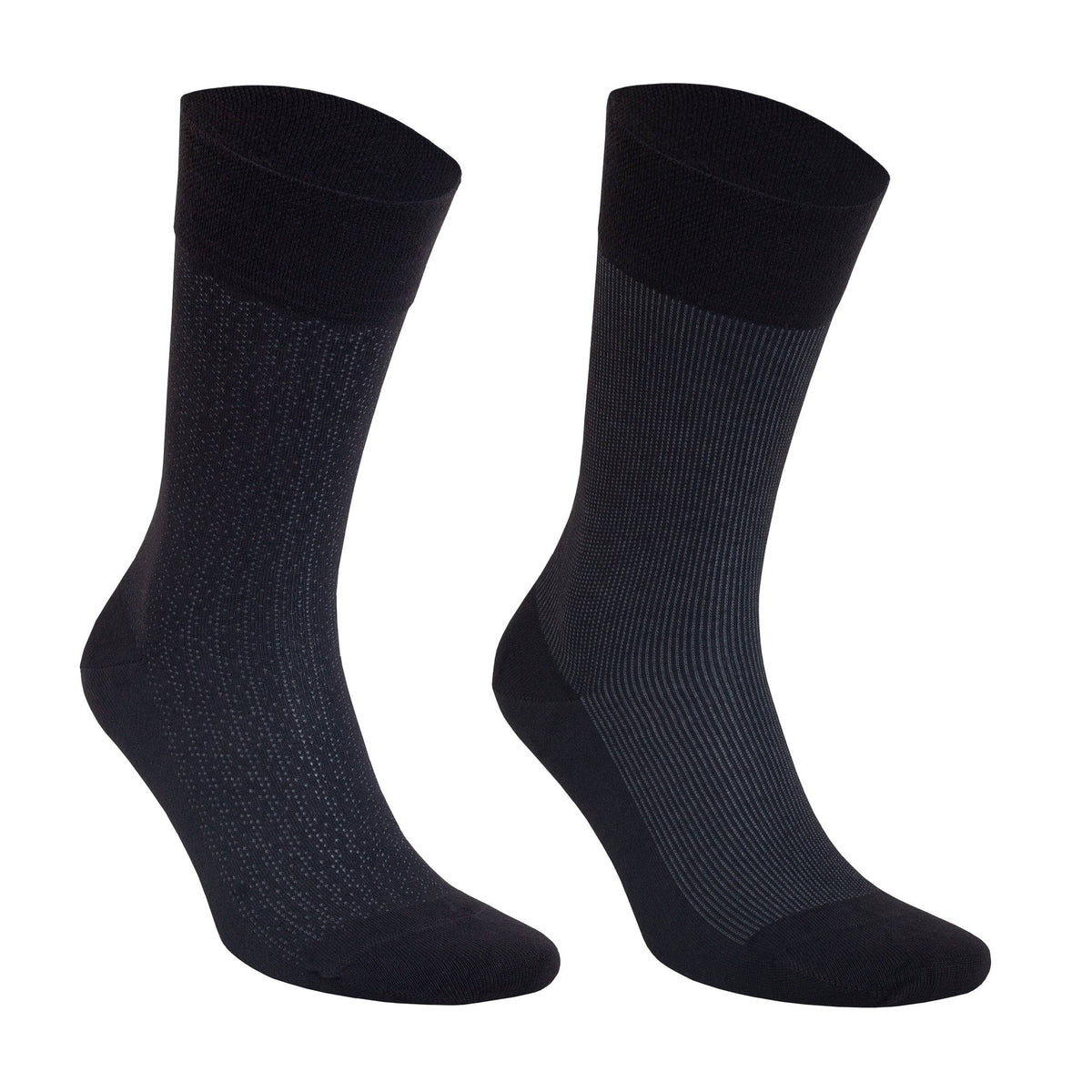 Menβs Bamboo Dress Socks 8-Pack Gift Box, Black, Charcoal & Taupe