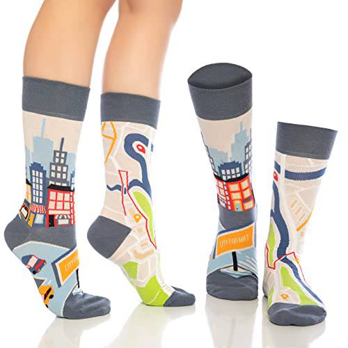 Fun Crew Socks 6-Pack, Cat Print