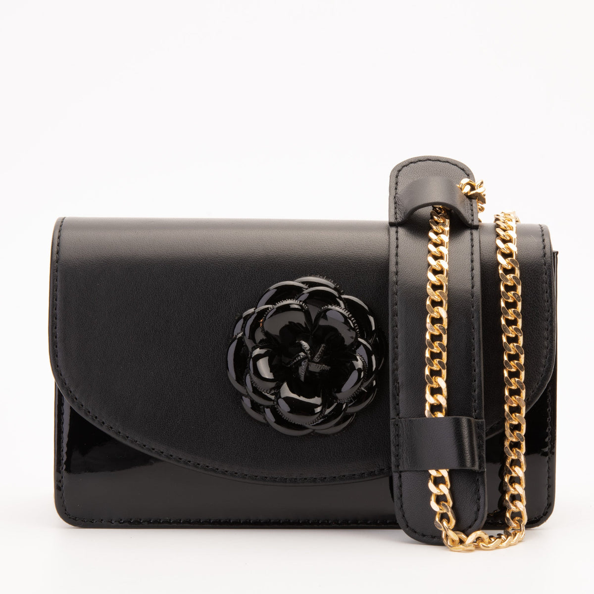 Vinci Leather The Diva Black Leather Handbag – product view 3