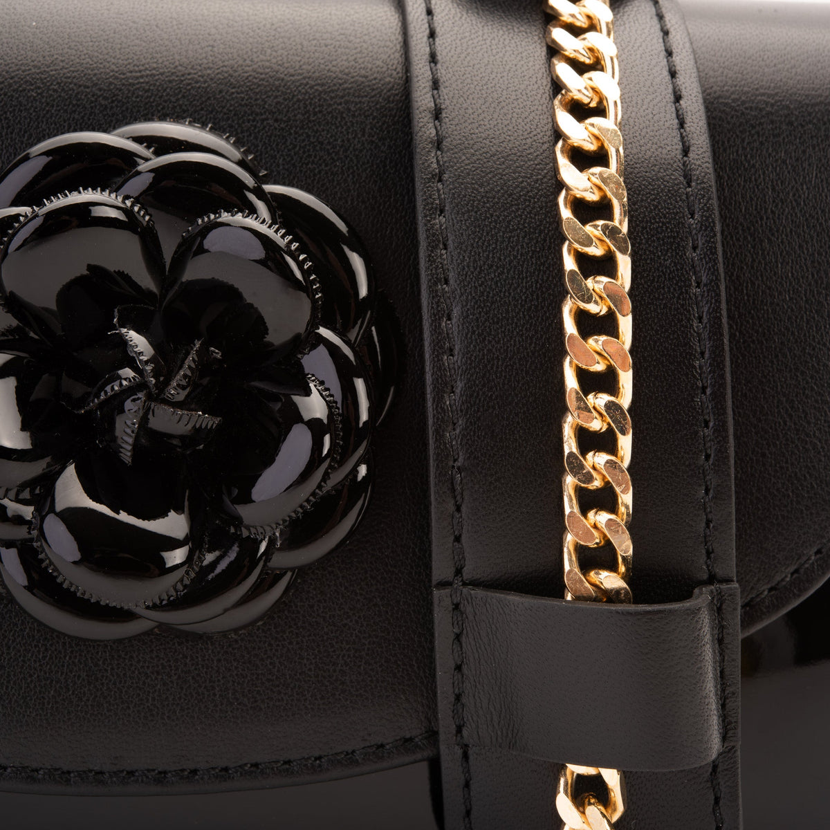 Vinci Leather The Diva Black Leather Handbag – product view 4
