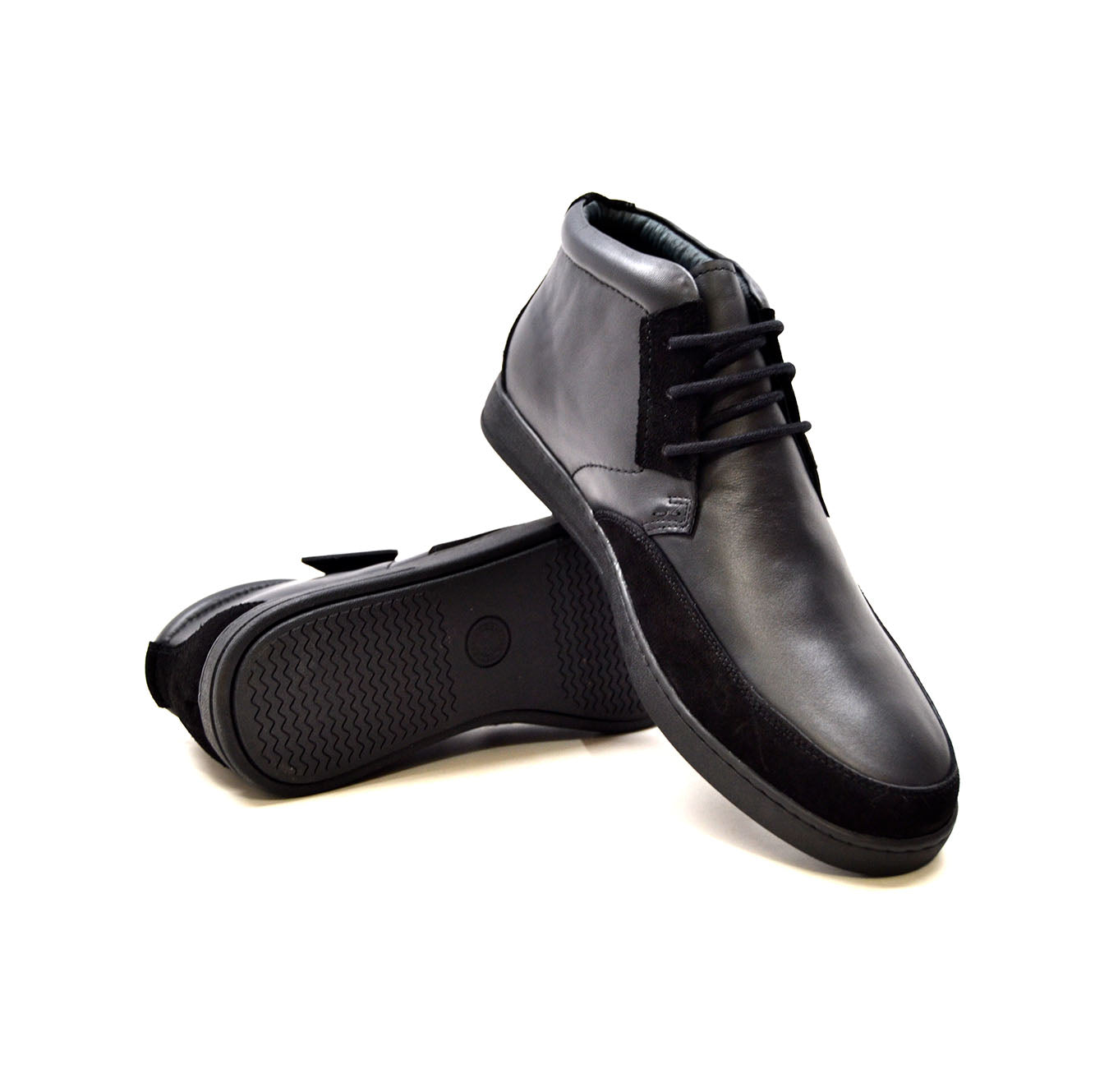 British Walkers Birmingham Men's Black Leather and Suede Lace Up Shoes view 5